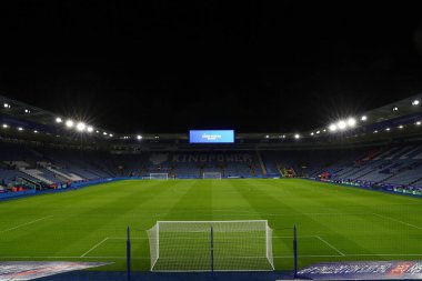 Leicester City 'nin evi olan King Power Stadyumu' nun, Leicester City 'nin, Leicester City ile Ipswich Town maçı öncesinde, 22 Ocak 202' de King Power Stadyumu 'nda genel bir görüntüsü var.