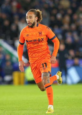 Ipswich Town 'dan Marcus Harness, Gök İddia Şampiyonası maçında Leicester City, Ipswich Town' a karşı King Power Stadyumu, Leicester, Birleşik Krallık, 22 Ocak 202