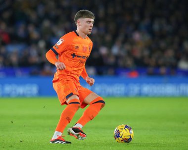Ipswich Town 'dan Leif Davis, Gök İddia Şampiyonası maçında Leicester City, Ipswich Town' a karşı King Power Stadyumu, Leicester, Birleşik Krallık, 22 Ocak 202