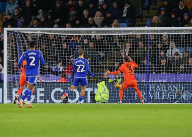 Ipswich Town 'dan Leif Davis, Leicester City' nin 22 Ocak 202 'de King Power Stadyumu' nda oynanan Leicester City-Ipswich Town maçında kendi golünü attı.