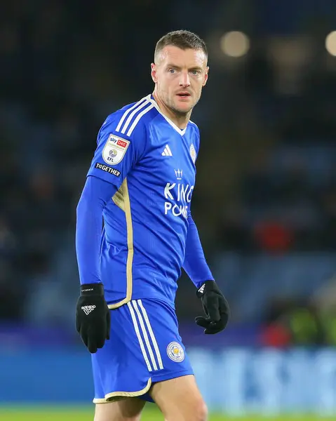 Jamie Vardy Från Leicester City Sky Bet Championship Matchen Leicester — Stockfoto