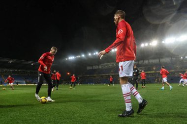 Maç öncesi ısınma oturumunda Barnsley 'den Sam Cosgrove, 11 Ocak 202' de Oxford United 'ın Kassam Stadyumu' nda Barnsley 'e karşı oynadığı maçta.