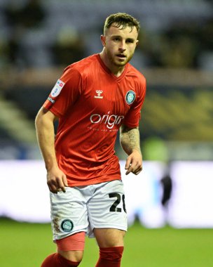 Wycombe Wanderers takımından Dale Taylor, Wigan Atletizm karşısındaki Wigan Atletizm Ligi 1 karşılaşmasında Wigan Stadyumu, Wigan, İngiltere, 23 Ocak 202