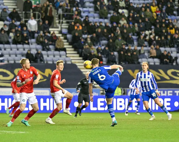 Wigan Atletizm takımından Charlie Hughes, Wigan Atletizm Ligi 1 maçında Wigan Atletizmi 'ne karşı Wigan Stadyumu, Wigan, Birleşik Krallık' ta 23 Ocak 202 'de oynanan maçta son golü attı.