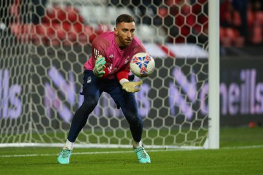 Nottingham Ormanı 'ndan Matt Turner, Birleşik Krallık Ashton Gate, Bristol' da oynanan dördüncü tur Bristol City - Nottingham Forest karşılaşması öncesinde oynanan maç öncesi ısınma maçında, 26 Ocak 202