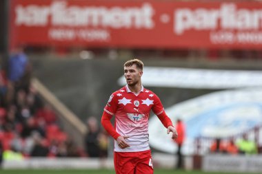 Barnsley takımından John Mcatee 27 Ocak 202 'de Oakwell, Barnsley, İngiltere' de oynanan 1.