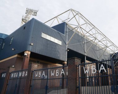 Maç öncesinde The Hawthorns 'un dış görünüşü, 28 Ocak 202' de Birleşik Krallık 'ın başkenti West Bromwich' te oynanan dördüncü tur müsabakasında Batı Bromwich Albion Wolverhampton Wanderers 'a karşı oynanan