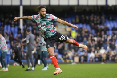 Luton Town 'dan Andros Townsend, 27 Ocak 202 tarihinde İngiltere' nin Liverpool kentinde oynanan dördüncü tur müsabaka Everton Luton Town maçından önce ısınıyor.