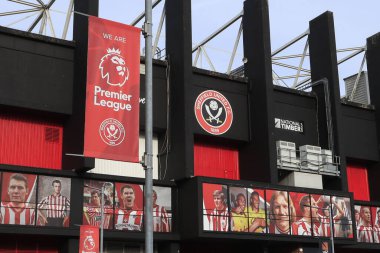 Stadyumun dış görünüşü, Birleşik Krallık 'ın Sheffield Lane, Sheffield, İngiltere' de oynanan dördüncü tur müsabakası öncesinde Sheffield United ve Hove Albion 'a karşı oynandı.