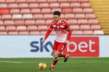 Barnsley 'den Jordan Williams, 27 Ocak 202' de Oakwell, Barnsley, İngiltere 'de oynanan Sky Bet 1 karşılaşmasında topu aldı.