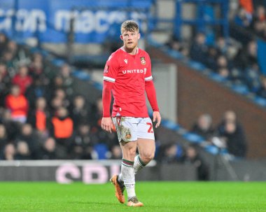 Wrexham 'dan Andy Cannon, Birleşik Krallık' ın Blackburn kentinde oynanan dördüncü tur karşılaşmasında Blackburn Rovers 'a karşı Wrexham maçı sırasında