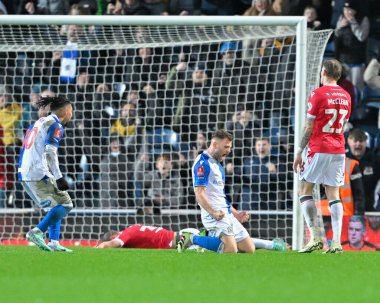 Blackburn Rovers 'dan Sondre Tronstad, 21 Ocak 202' de Ewood Park, Blackburn, Birleşik Krallık 'ta oynanan 4-1' lik FA Cup 4 'üncü tur karşılaşmasında, Blackburn Rovers - Wrexham maçında Blackburn' ü 4-1 kazanma hedefini kutluyor.
