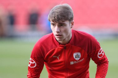 Barnsley 'den Luca Connell 27 Ocak 202' de İngiltere 'nin Oakwell kentinde oynanan Sky Bet 1 maçında ısınma turunda Barnsley ile Exeter City karşı karşıya geldi.