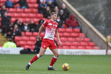 Barnsley 'den Jack Shepherd, Sky Bet Ligi 1 maçında topla birlikte Oakwell, Barnsley, İngiltere' de Barnsley 'e karşı Exeter City, 27 Ocak 202