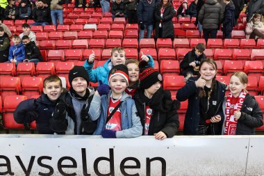 Barnsley taraftarları 27 Ocak 202 'de Oakwell, Barnsley, İngiltere' de oynanan Sky Bet 1 karşılaşmasında Barnsley ile Exeter City karşı karşıya geldiler.