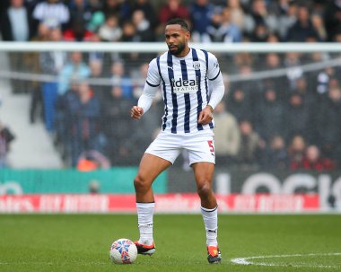 Batı Bromwich Albion takımından Kyle Bartley, 28 Ocak 202 'de Birleşik Krallık' ın Hawthorns kentinde oynanan dördüncü tur müsabakasında Batı Bromwich Albion, Wolverhampton Wanderers 'a karşı oynuyor.