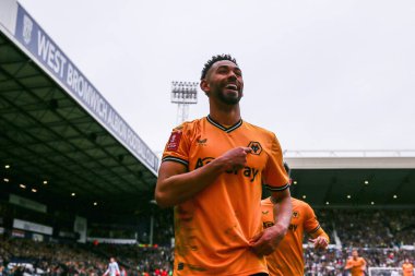 Wolverhampton Wanderers 'dan Matheus Cunha, 28 Ocak 202' de Birleşik Krallık 'ın başkenti West Bromwich' te oynanan dördüncü tur müsabaka Batı Bromwich Albion-Wolverhampton Wanderers maçında 0-2 'lik galibiyet golünü kutluyor.