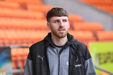 Blackpool 'dan Daniel Grimshaw, 27 Ocak 202' de Bloomfield Road, Blackpool 'da oynanan Blackpool - Charlton Athletic maçında Sky Bet 1' in önünde geldi.