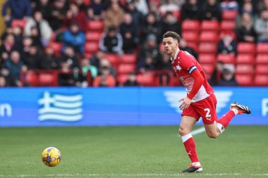 Barnsley 'den Jordan Williams, 27 Ocak 202' de Oakwell, Barnsley, İngiltere 'de oynanan Sky Bet 1 karşılaşmasında topu aldı.