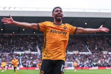 Wolverhampton Wanderers 'dan Matheus Cunha, 28 Ocak 202' de Birleşik Krallık 'ın başkenti West Bromwich' te oynanan dördüncü tur müsabaka Batı Bromwich Albion-Wolverhampton Wanderers maçında 0-2 'lik galibiyet golünü kutluyor.