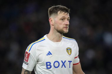 Liam Cooper of Leeds United during the Emirates FA Cup  Fourth Round match Leeds United vs Plymouth Argyle at Elland Road, Leeds, United Kingdom, 27th January 202 clipart