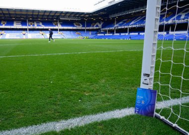 Goodison Park 'ın maçtan önceki iç saha görüntüsü, 27 Ocak 202 tarihinde Birleşik Krallık' ın Liverpool kentinde oynanan dördüncü tur müsabaka Everton-Luton Town maçı sırasında çekildi.