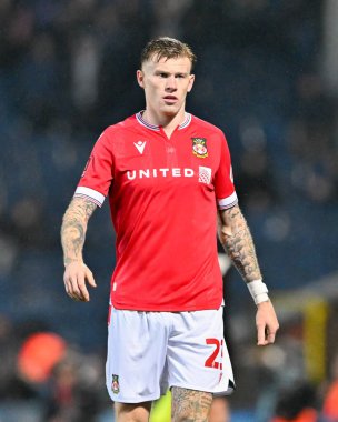 Wrexham 'dan James McClean, Birleşik Krallık' ın başkenti Blackburn 'de oynanan dördüncü tur müsabakasında Blackburn Rovers - Wrexham maçında