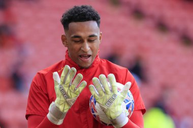 Sheffield United takımından Jordan Amissah, Birleşik Krallık 'ın başkenti Sheffield Lane' de oynanan dördüncü tur müsabaka Sheffield United - Brighton ve Hove Albion karşılaşması öncesinde oynanan ısınma maçında, 27 Ocak 202