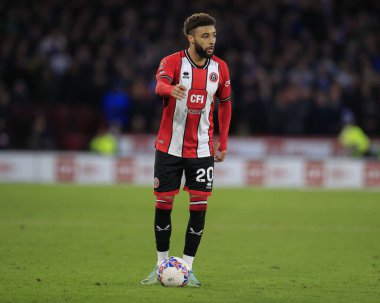 Sheffield United takımından Jayden Bogle, Birleşik Krallık 'ın Sheffield Lane şehrinde oynanan ve Sheffield United ve Hove Albion' a karşı oynanan 4.