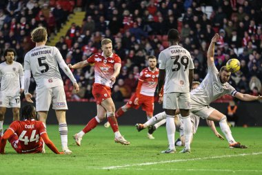 Barnsley 'den Sam Cosgrove, 27 Ocak 202' de İngiltere 'nin Oakwell kentinde oynanan Sky Bet 1 maçında gol vuruşu yaptı.