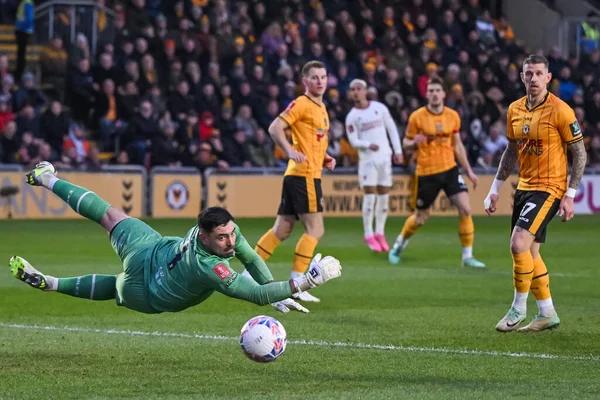 Nick Townsend Newport County Watches Antony Manchester United Shot Post — Stock Photo, Image