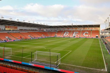 Bloomfield Road 'un Bristol Street Motors Kupa Çeyreği Finali sırasında Bloomfield Road, Blackpool, İngiltere' de oynanan Blackpool-Bolton Wanderers maçının genel görüntüsü.