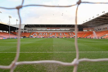 Bloomfield Road 'un Bristol Street Motors Kupa Çeyreği Finali sırasında Bloomfield Road, Blackpool, İngiltere' de oynanan Blackpool-Bolton Wanderers maçının genel görüntüsü.