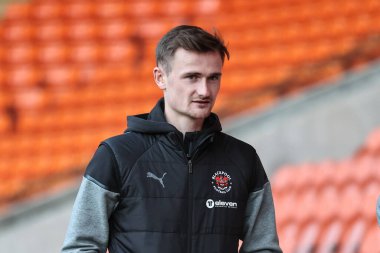 Blackpool 'dan Callum Connolly, Bristol Street Motors Kupa Çeyrek Final Maçı' nda Bloomfield Road, Blackpool, İngiltere 'de, 30 Ocak 202' de Blackpool-Bolton Wanderers maçına geldi.