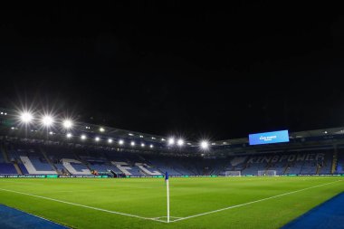 30 Ocak 202 'de King Power Stadyumu' nda Leicester City ile Swansea City arasındaki Sky Bet Şampiyonası öncesinde Leicester City 'nin ev sahibi King Power Stadyumu' nun genel görüntüsü.