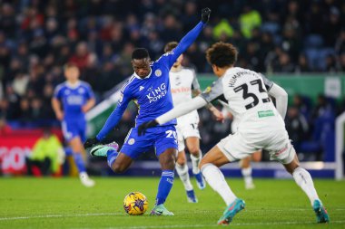 Leicester City 'den Patson Daka, 30 Ocak 202' de Leicester City 'nin King Power Stadyumu' nda Swansea City 'ye karşı oynadığı Gökyüzü İddia Şampiyonası maçında gol attı.