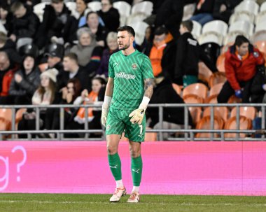 Blackpool 'dan Richard O' Donnell, Bristol Street Motors Kupa Çeyrek Final Maçı 'nda Blackpool Bolton Wanderers' a karşı, Bloomfield Road, Blackpool, İngiltere, 30 Ocak 202