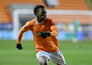 Blackpool 'dan Karamoko Dembl, Bristol Street Motors Kupa Çeyreği final maçında Blackpool Bolton Wanderers' a karşı, Bloomfield Road, Blackpool, İngiltere, 30 Ocak 2024