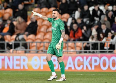 Blackpool 'dan Richard O' Donnell, Bristol Street Motors Kupa Çeyrek Final Maçı 'nda Blackpool Bolton Wanderers' a karşı, Bloomfield Road, Blackpool, İngiltere, 30 Ocak 202