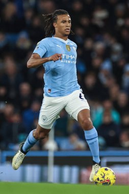 Manchester City 'den Nathan Ak, Premier Lig maçında Manchester City ile Burnley' nin Etihad Stadyumu 'nda 31 Ocak 2024' te karşı karşıya geldiği maçta topu aldı.