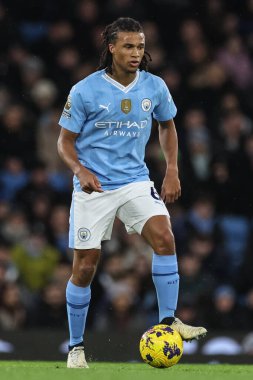 Manchester City 'den Nathan Ak Premier Lig maçında Manchester City ile Burnley arasında 31 Ocak 2024' te Etihad Stadyumu 'nda oynanan maçta topu aldı.