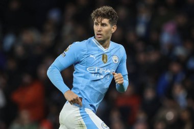 Manchester City 'den John Stones Premier League maçı sırasında Etihad Stadyumu' nda Manchester City 'ye karşı, 31 Ocak 202