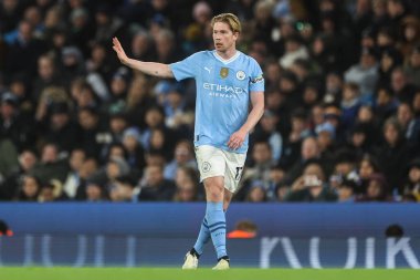 Premier Lig karşılaşmasında Manchester City, Etihad Stadyumu 'nda Burnley' e karşı 31 Ocak 202 'de oynanan Premier League karşılaşmasında Manchester City' den Kevin De Bruyne