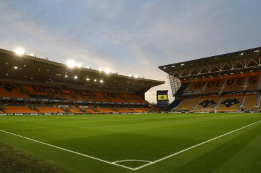 Maç öncesinde Molineux 'nun genel görünümü, 1 Şubat 2024 tarihinde İngiltere' nin Wolverhampton kentinde oynanan Premier League karşılaşmasında Wolverhampton Wanderers Manchester United ile karşı karşıya geldi.