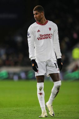 Manchester United 'dan Marcus Rashford Premier League karşılaşmasında Wolverhampton Wanderers, Manchester United' a karşı Molineux, Wolverhampton, Birleşik Krallık, 1 Şubat 202