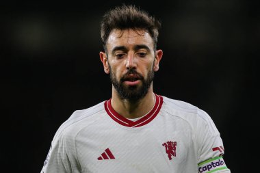 Manchester United 'dan Bruno Fernandes Premier League karşılaşmasında Wolverhampton Wanderers Manchester United' a karşı Molineux, Wolverhampton, Birleşik Krallık, 1 Şubat 202
