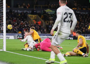 Manchester United 'dan Rasmus Hjlund Premier League maçında Manchester United' a karşı Molineux, Wolverhampton, Birleşik Krallık 'ta 1 Şubat 2024' te oynanan maçın açılış golünü attı.