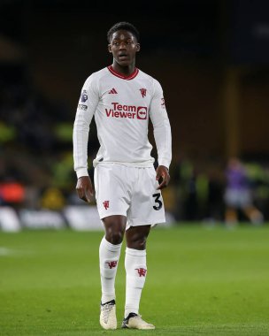 Manchester United 'dan Kobbie Mainoo, Premier League maçı sırasında Wolverhampton Wanderers, Manchester United' a karşı Molineux, Wolverhampton, Birleşik Krallık, 1 Şubat 202