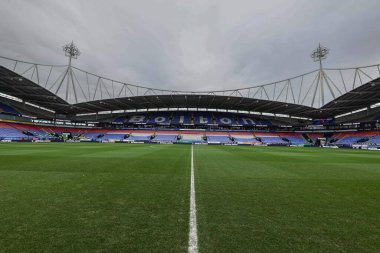 The Toughsheet Community Stadyumu 'nun Gök İddia Ligi 1 maçı sırasında Bolton Wanderers' a karşı Toughsheet Community Stadyumu, Bolton, İngiltere, 3 Şubat 202