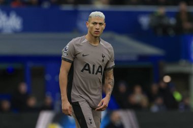 Tottenham Hotspur takımından Richarlison Premier Lig maçında Everton Tottenham Hotspur 'a karşı Goodison Park, Liverpool, İngiltere, 3 Şubat 202